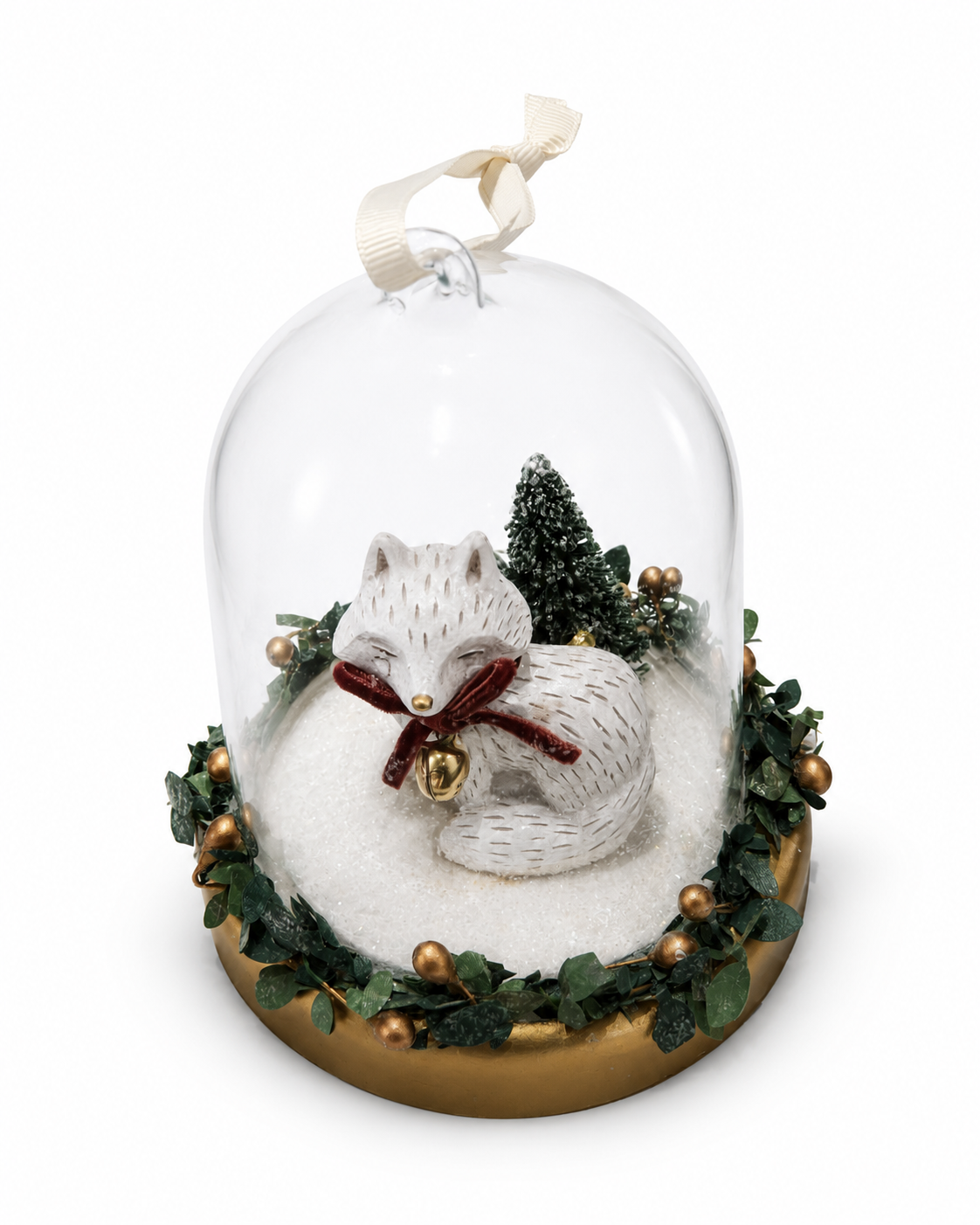 Deer Fox Polar Glass Ornament