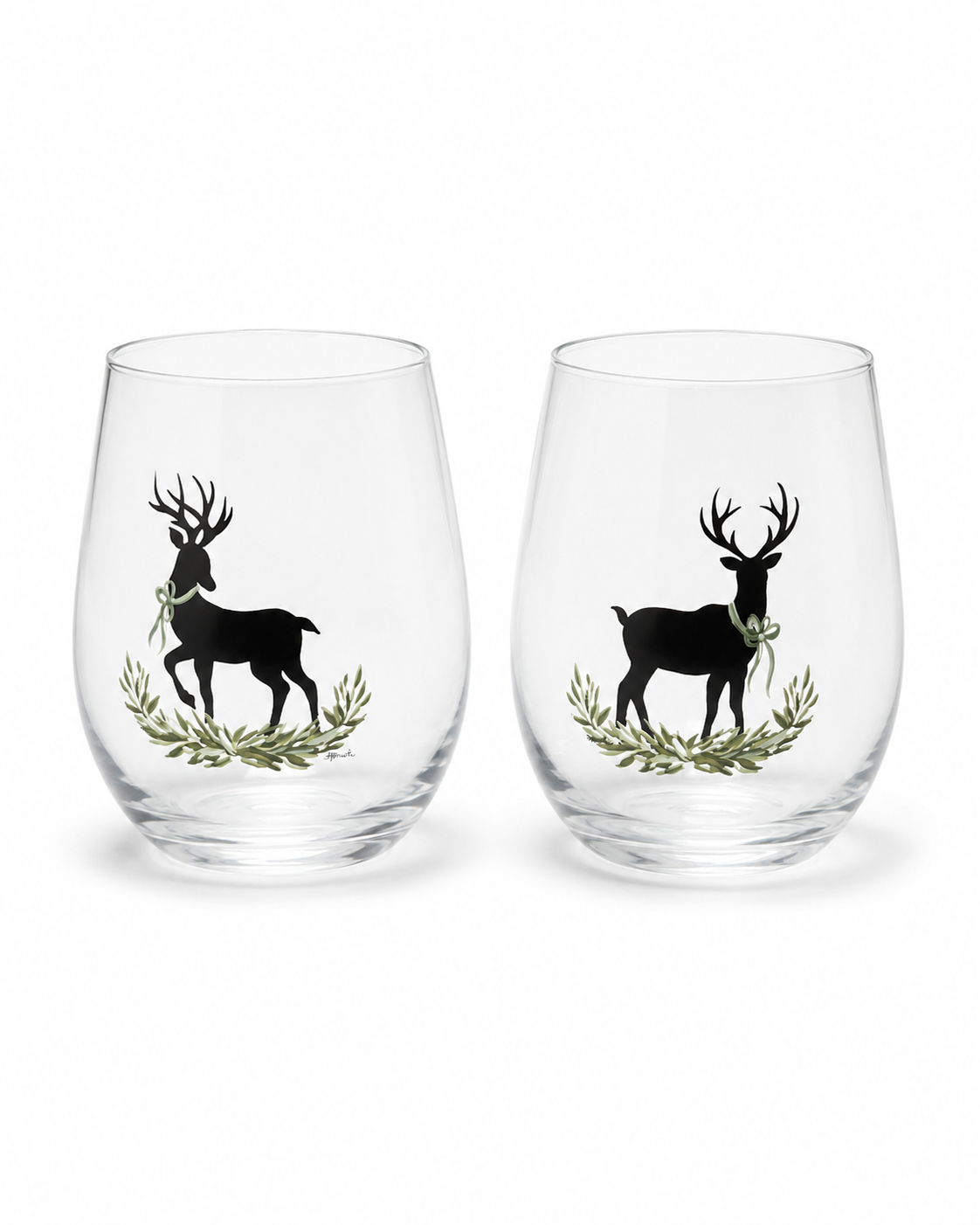 Set Of 2- Vasos de Cristal con Siervo