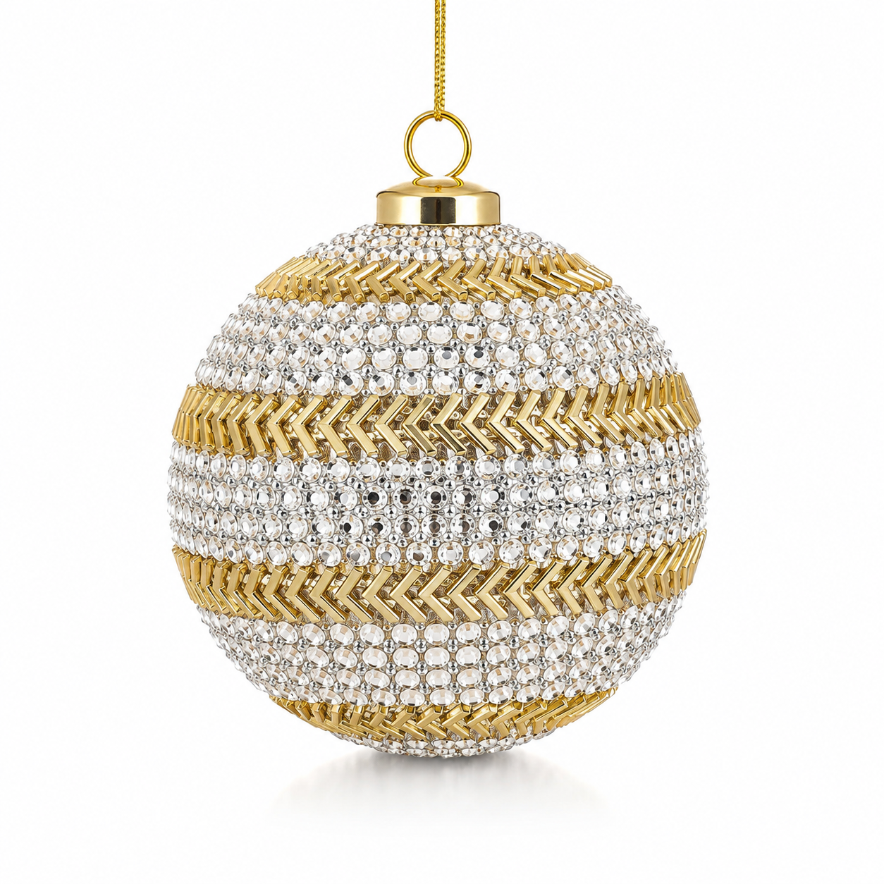 Ornamento Esfera Crystal Chevron