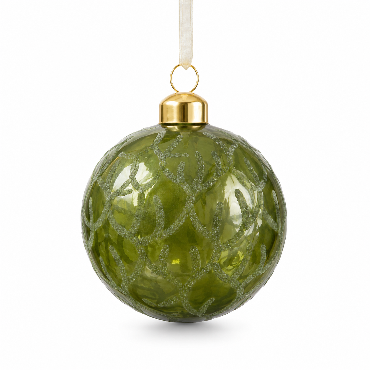 Ornamento Esfera Olive Frost
