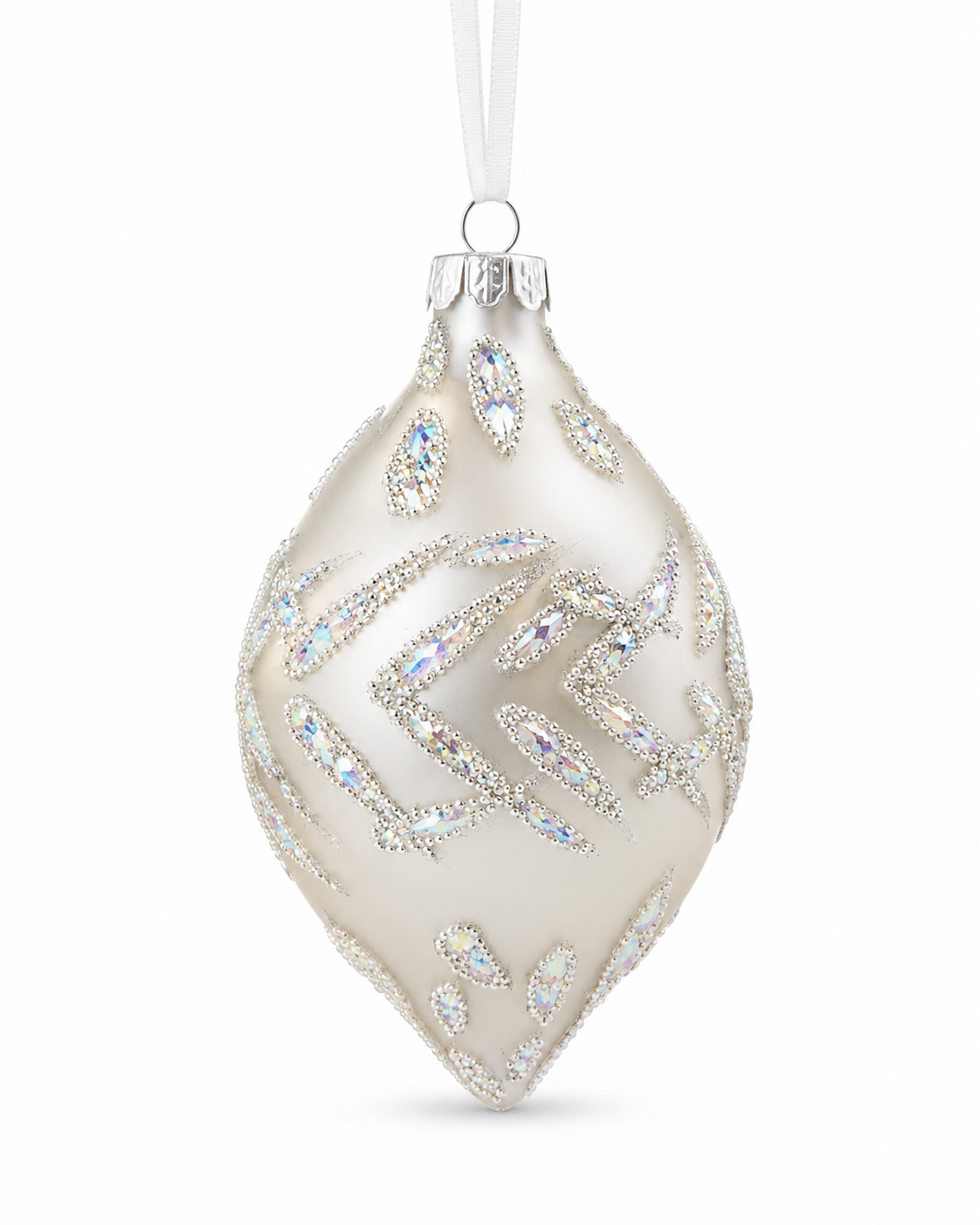 Crystal Leaf Ornament- Iridescent