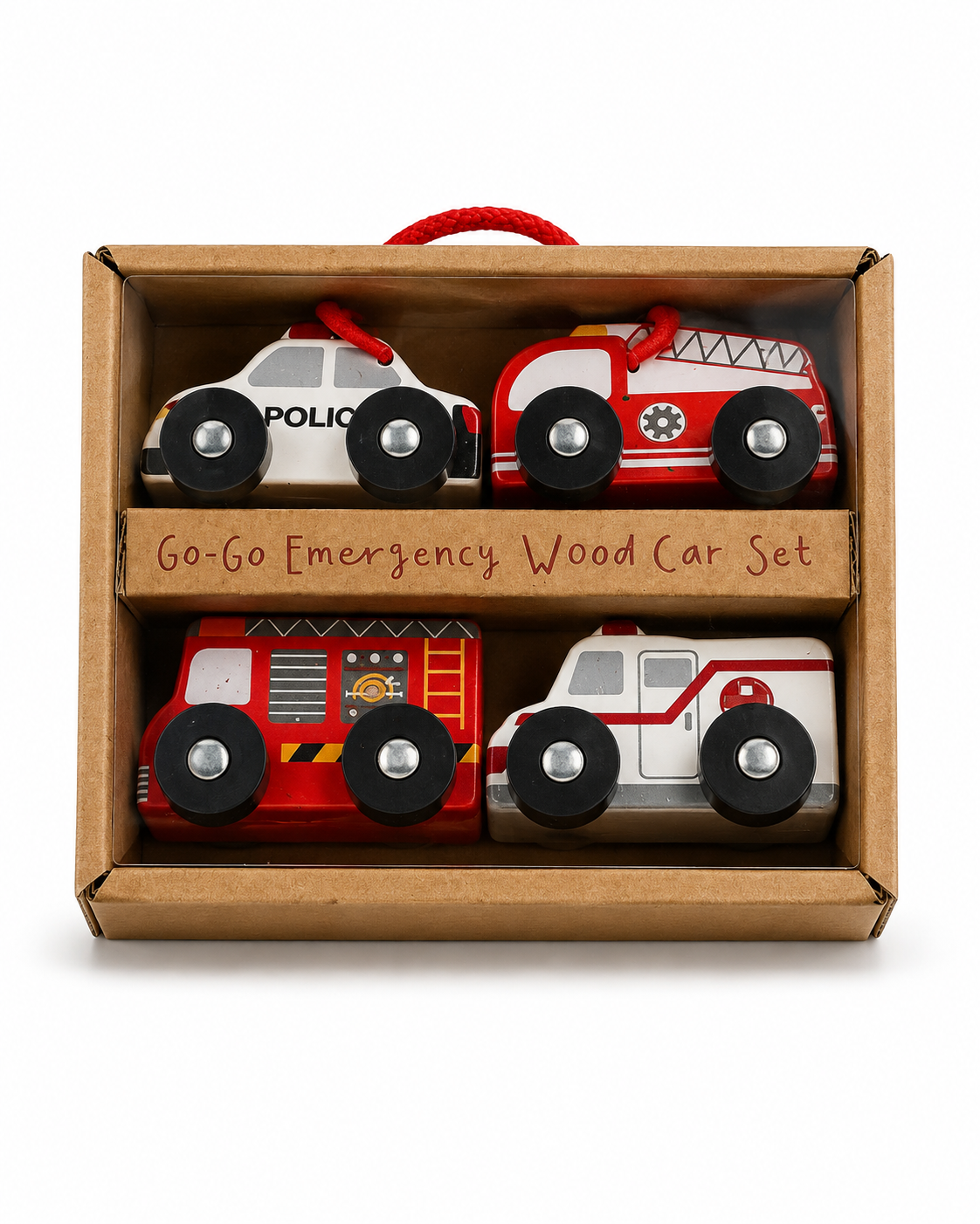 Go Go Emergency Car – Set de Carros de Madera