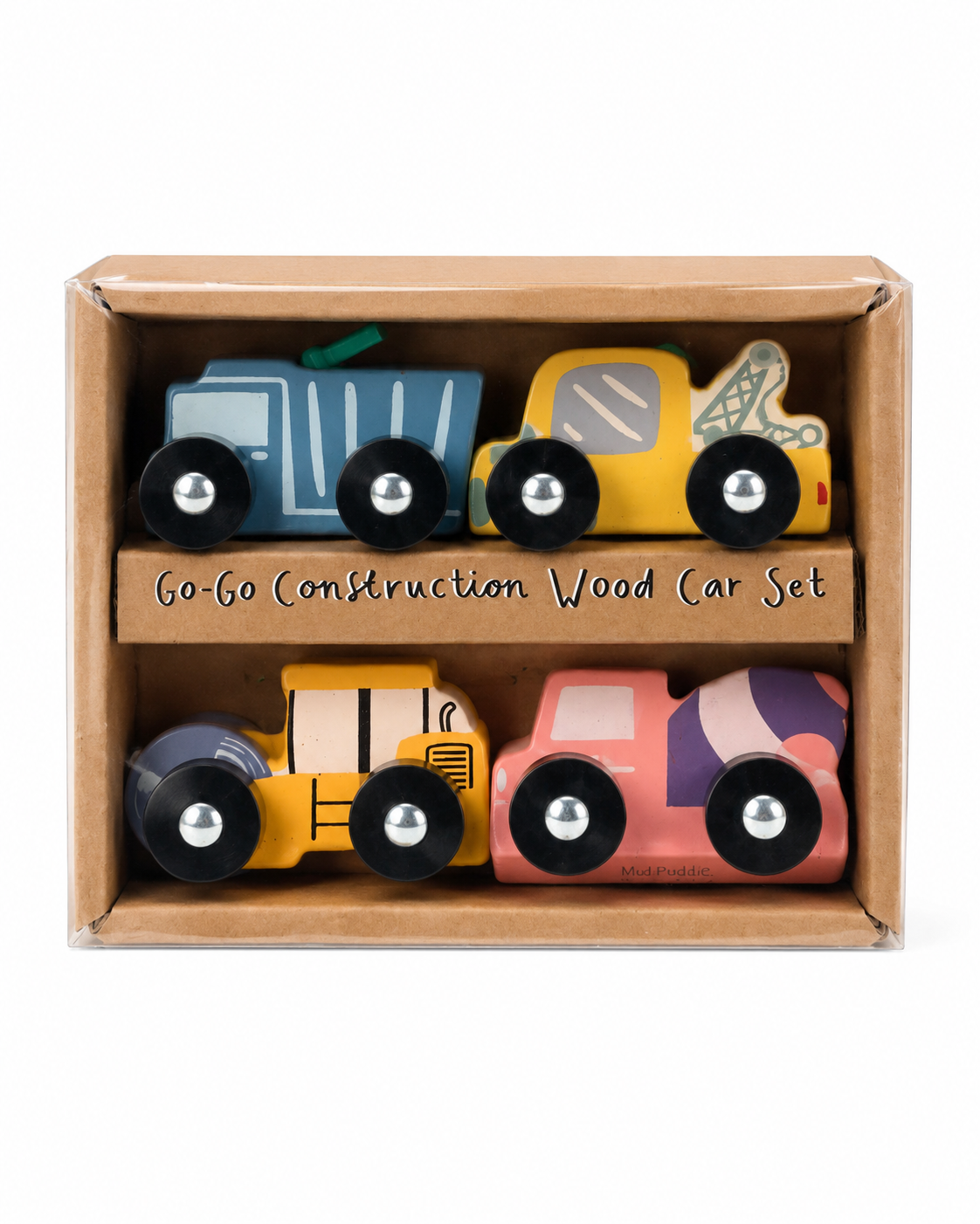 Go Go Construction Car – Set de Carros de Madera
