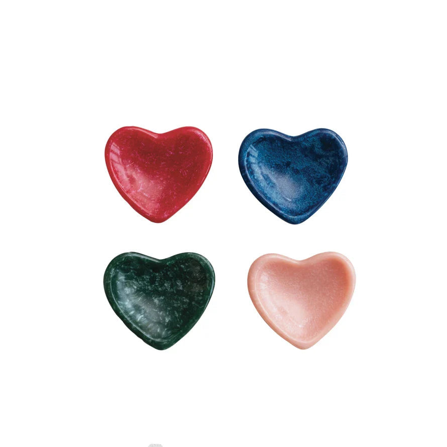 4" BLUE HEART JEWELRY DISH