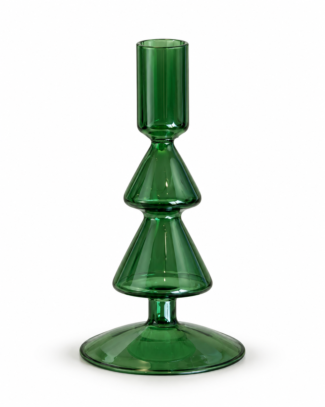 Portavelas Árbol de Cristal Verde Small