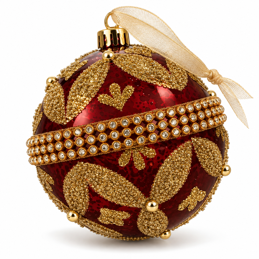 Burgundy Chic Ball Ornament