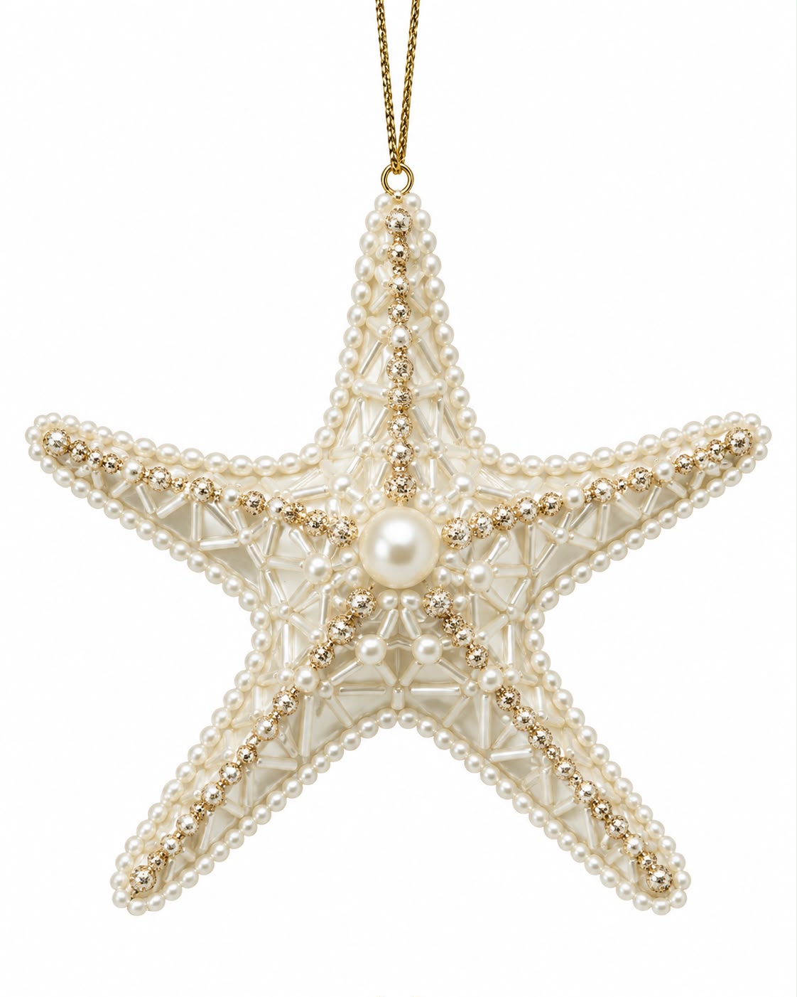 Ornamento de Estrella de Mar Perlada