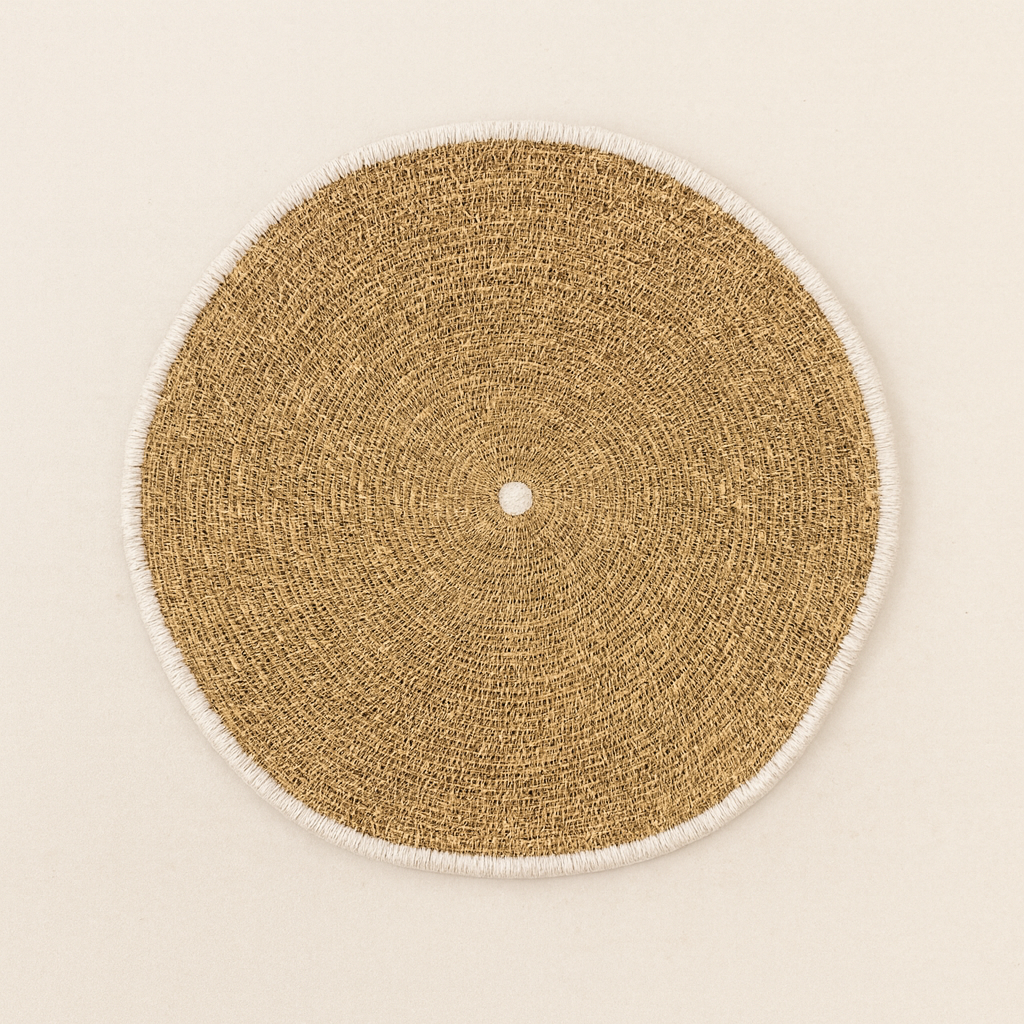 Seagrass Placemat Natural & White