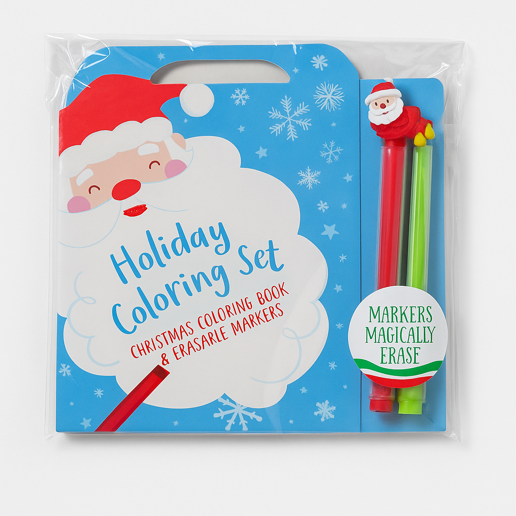 Set de Coloreo Navideño “Holiday Coloring Set” | Christmas Coloring Kit