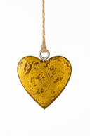 Adorno Corazón Dorado Rústico | Rustic Gold Heart Ornament