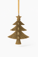 Adorno Árbol Dorado con Brillo | Gold Glitter Christmas Tree Ornament