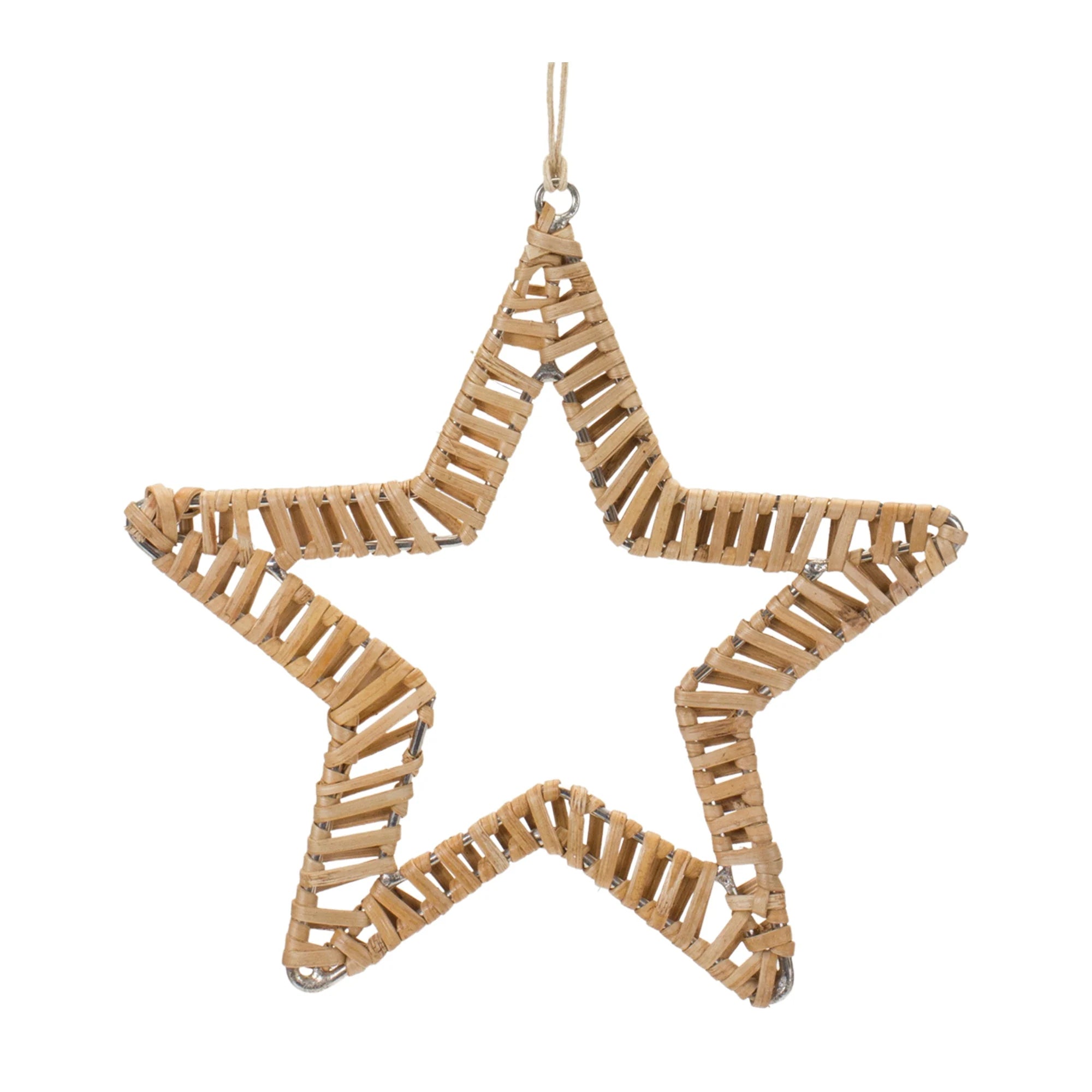 Adorno Estrella de Mimbre Natural | Natural Wicker Star Ornament