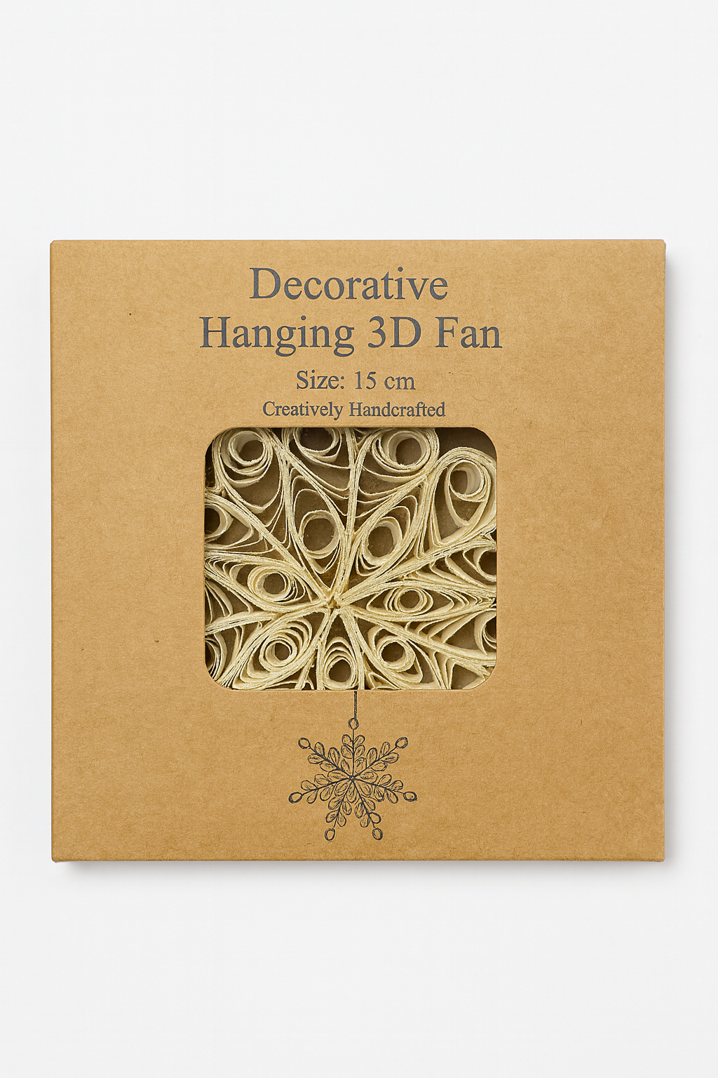 Decorative Hanging 3D Fan | Adorno Decorativo 3D de 15 cm