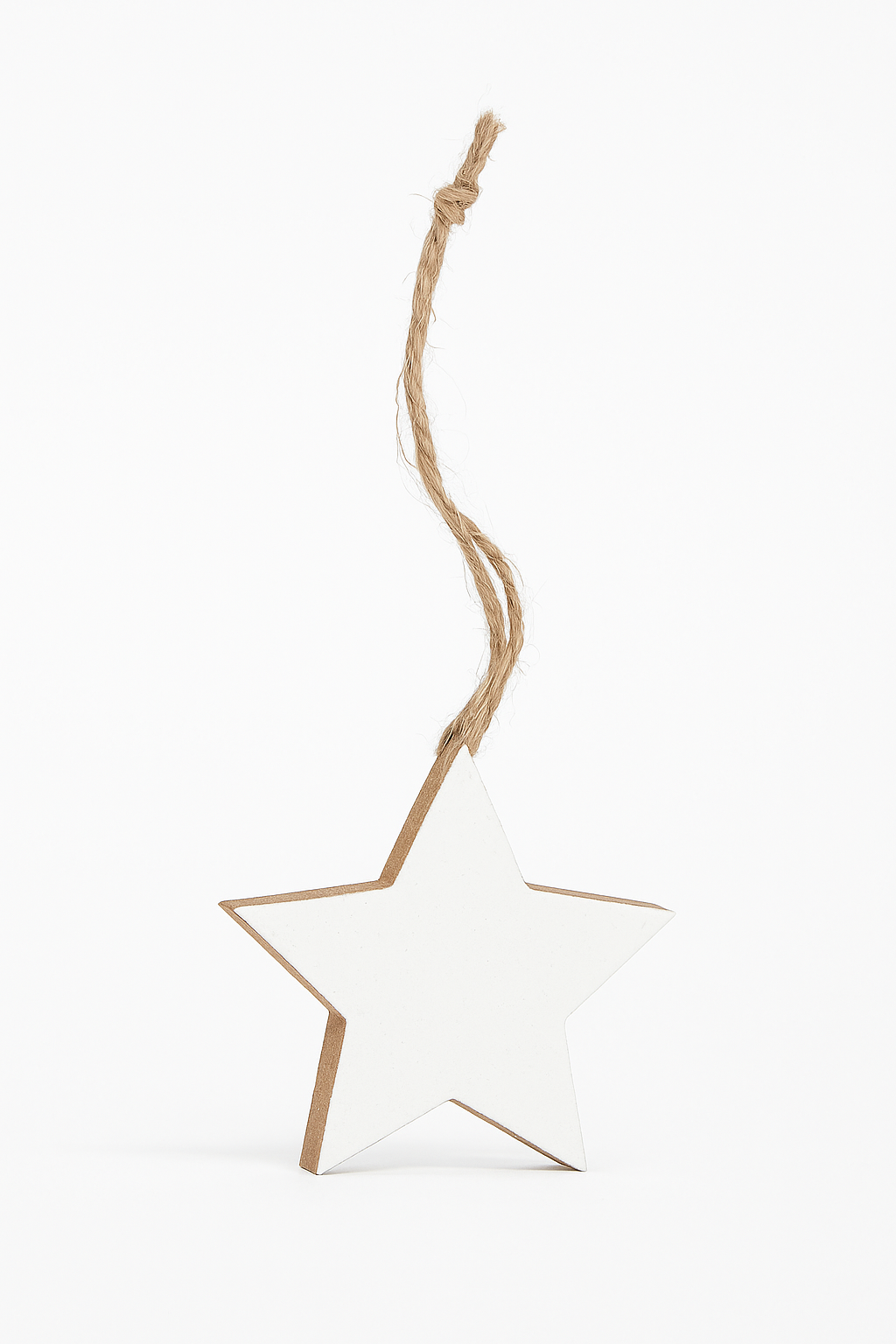 Ornamento Estrella Blanca Rústica