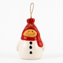 Adorno Navideño Muñeco de Nieve de Cerámica