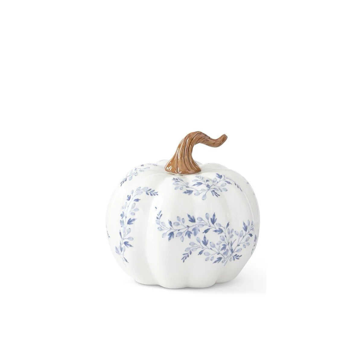 BLUE CERAMIC PUMPKIN SM