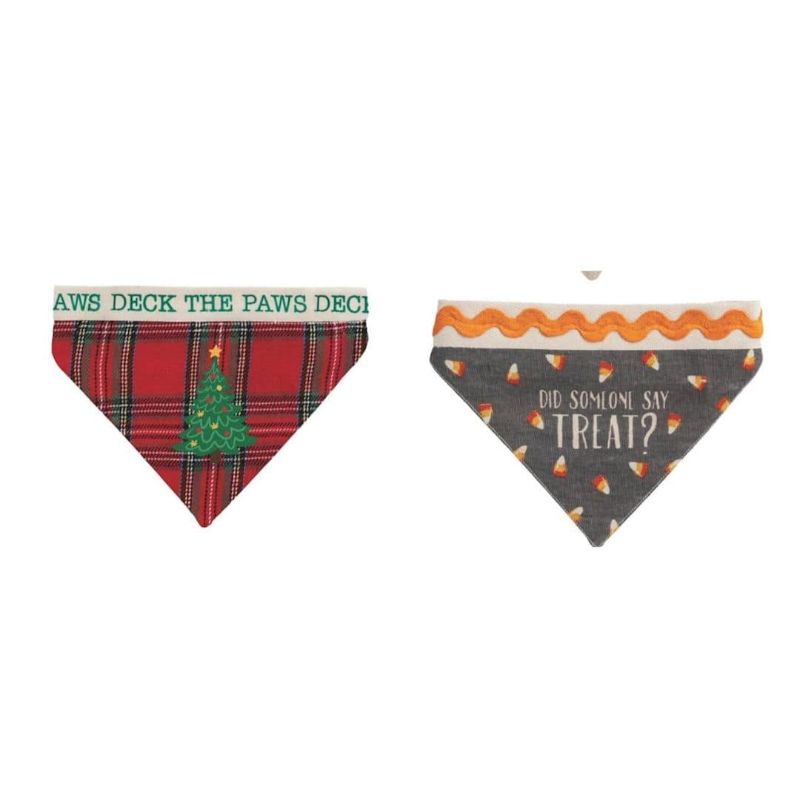 REVERSIBLE HOLIDAY PET BANDANAS