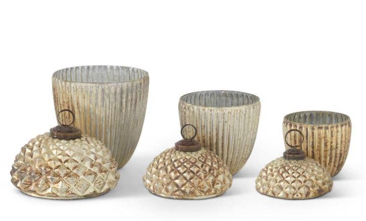 CHAMPAGNE GLASS ACORNS MED