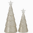 Árbol Plateado Luminoso con Estrella - L