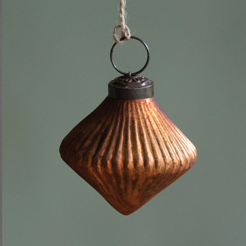 Adorno de Vidrio Cobre Vintage