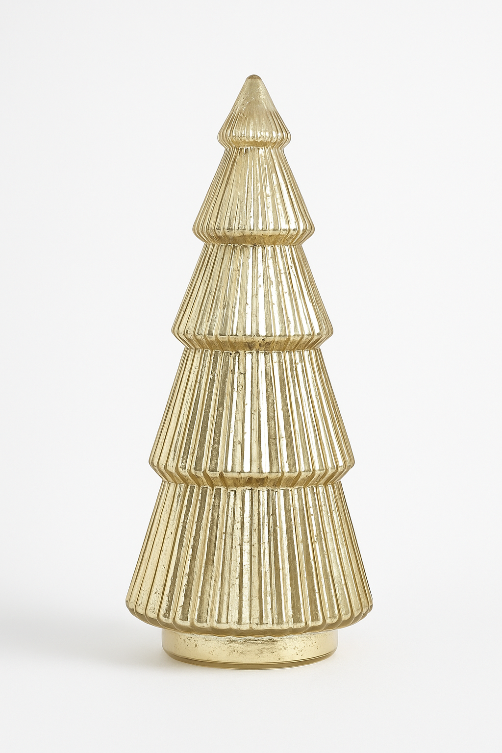 Árbol Decorativo de Vidrio Dorado - L