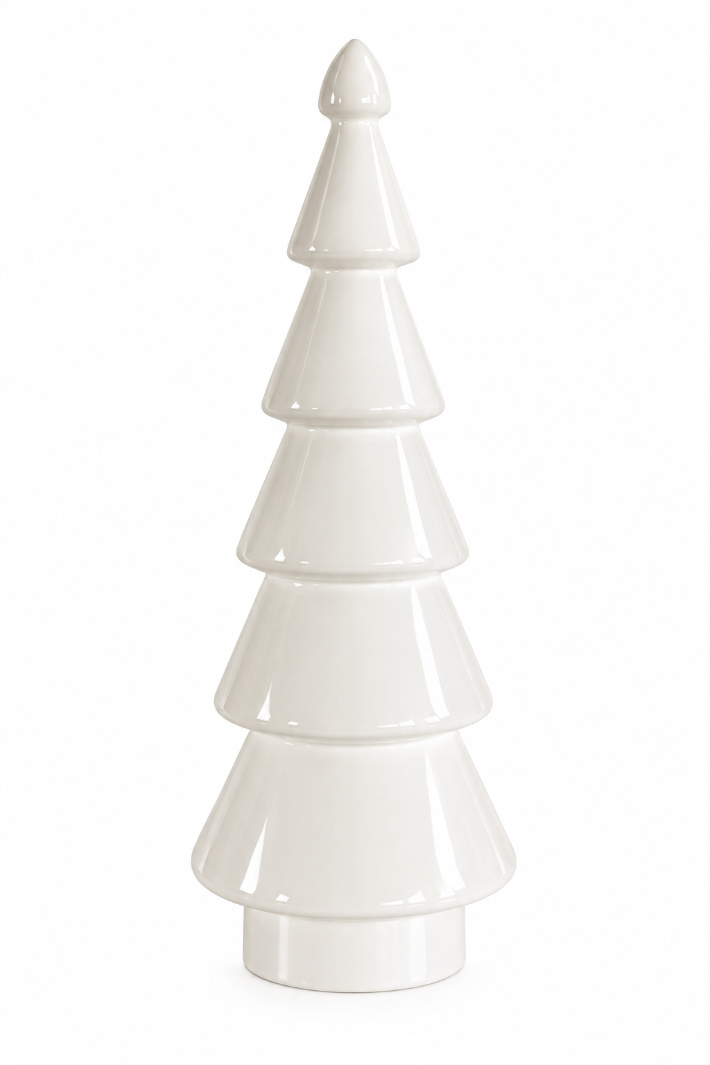 Árbol Navideño Blanco Escalonado – 28”