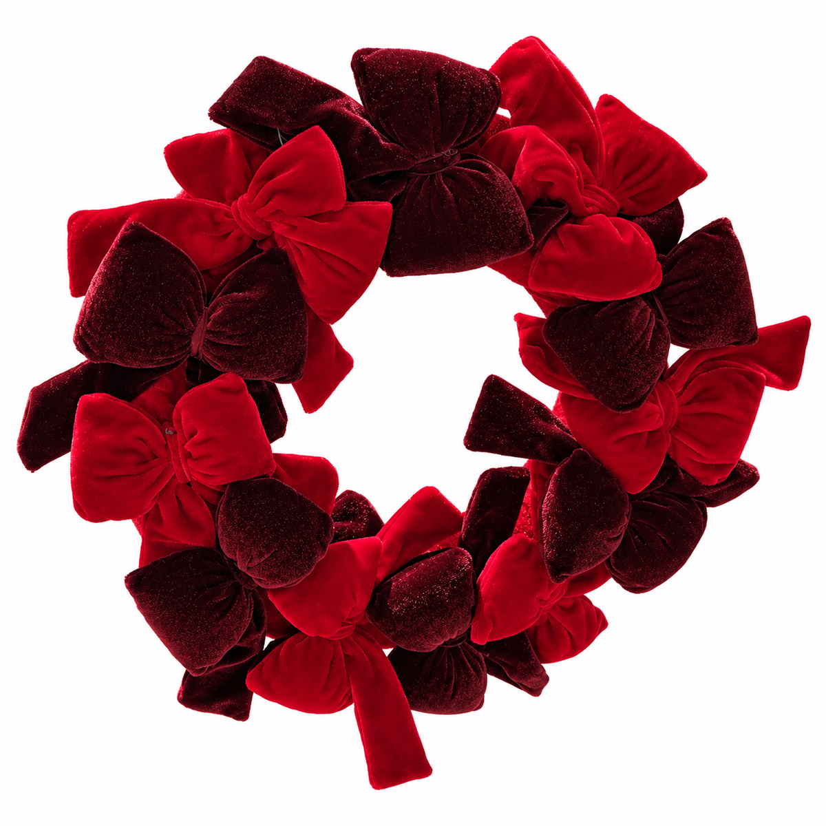 Velvet Bow Christmas Wreath