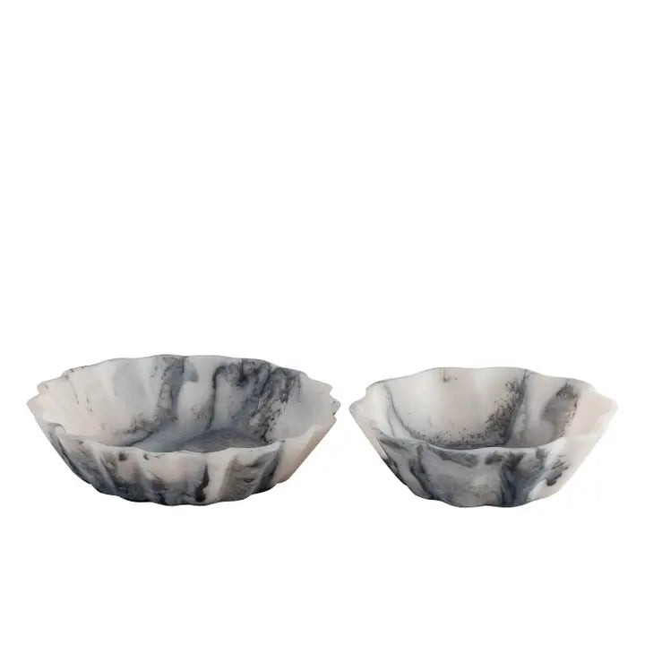 Bases Decorativas con Acabado Tipo Mármol – Set de 2