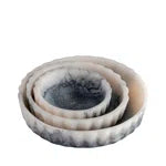 Bases Decorativas Anidadas con Acabado Tipo Mármol – Set de 3