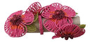 Set 4 servilleteros flores artesanales