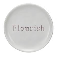 Platito Decorativo con Mensaje Inspirador – Flourish