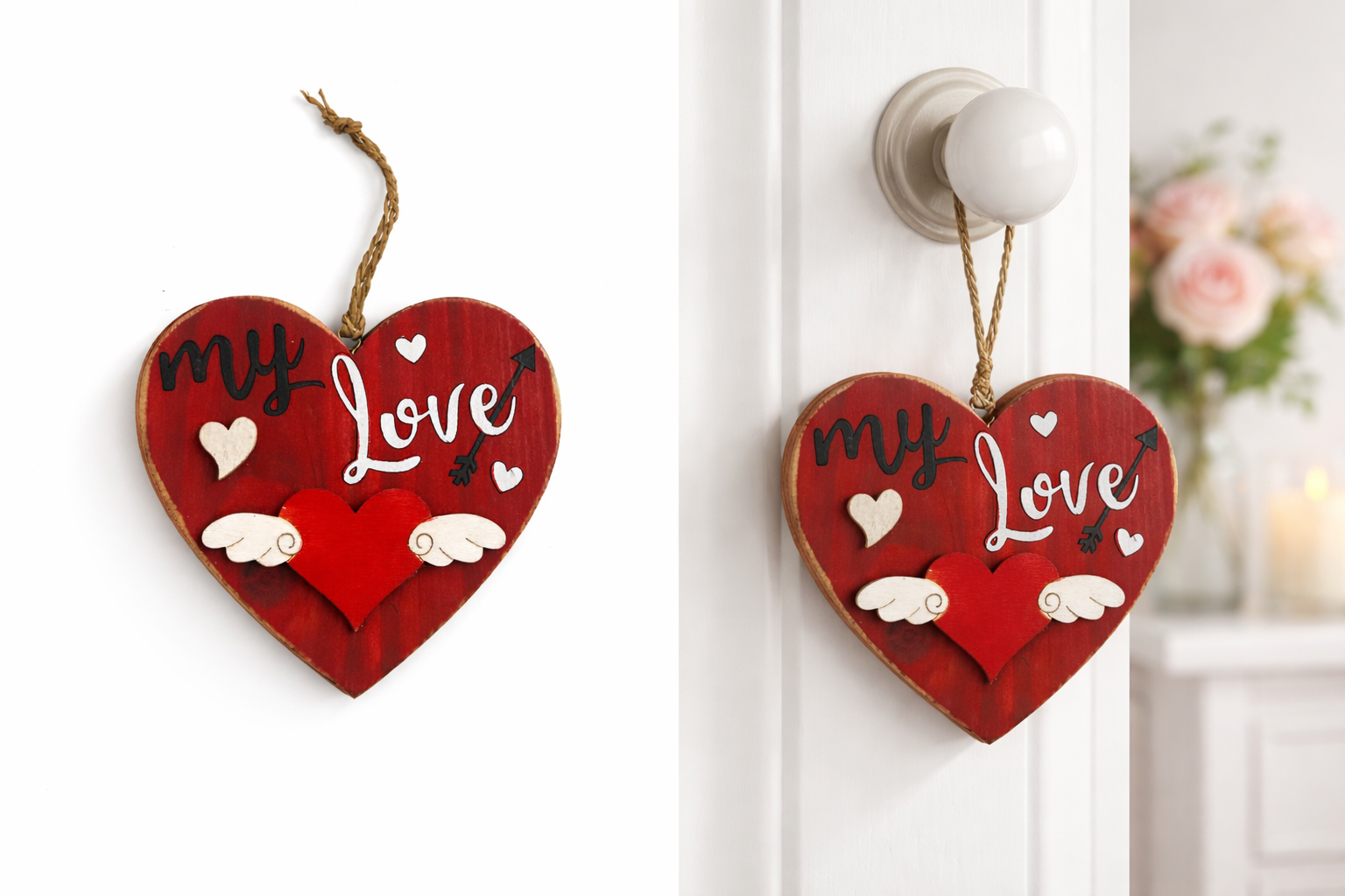 My Love - Colgante De Madera Decorativo