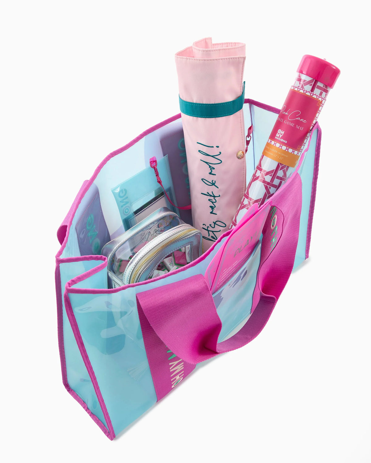 Blue Beach Bag - Mahjong