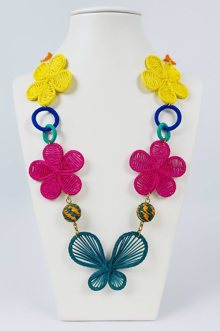 MULTICOLOR BUTTERFLY NECKLACE