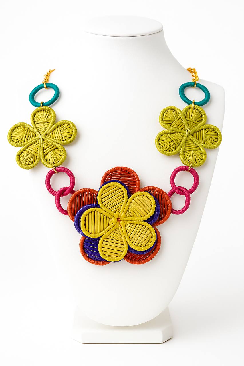 MULTICOLOR FLOWER NECKLACE